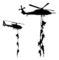 Sticker Helicóptero Militares Adhesivo Mural Pared Pegatina