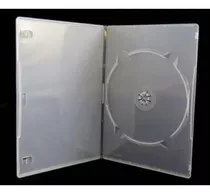 100 Estojos Capas Caixa Box Slim Dvd Amaray Transparente 7mm