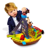 Brinquedo Barco Pirata Navio Infantil Aventura Divertida