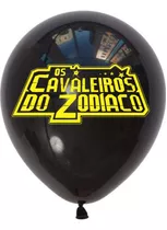 50  Bexigas - Balões Tema Cavaleiros Do Zodiaco Latex 