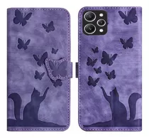 Exquisita Funda De Con Diseño De Gato Y Mariposa Para Xiaomi