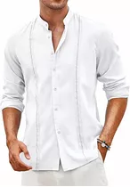 Camisas Casual Playa De Guayabera Cubana Para Hombre