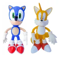 2 Bonecos Grandes 25cm - Sonic E Tails Collection Original