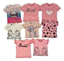 Kit 2 Blusa Camiseta Infantil Baby Bloquerinha Variadas Full