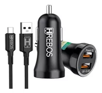 Carregador Veicular Turbo Tipo Usb C Para Motorola Samsung