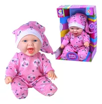 Boneca Bebê - 32 Cm - Baby Fofura Com Pijama - Cotiplás