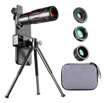 Telescopio Lente Para Celular Kit 28x Zoom Con Tripie 4 En 1