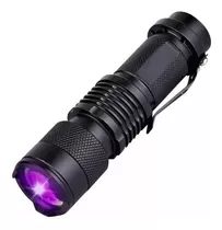 Lámpara Linterna Táctica Luz Negra Uv Ultravioleta Campismo Multiusos Seguridad Alacranes Batería Recargable Led Q5 Color De La Linterna Negro