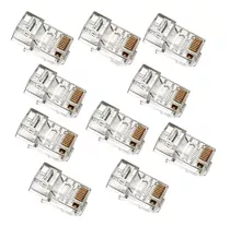 Fichas Plug Rj45 Lan Red Cat 5e Cristal 1era Calidad X 10 Un