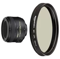 Lente Nikon Af-s Fx Nikkor 50 Mm F/1.4g Y Filtro Polariza...