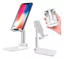 Soporte De Escritorio Mesa Con Base Para Smartphone Celular Color Blanco