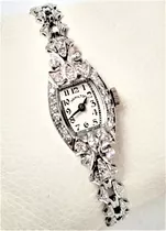 Reloj Hamilton Platino Y Diamantes Vintage