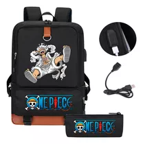 Conjunto De Duas Peças Impressas Com Mochila Anime Luffy