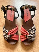 Zapatos Sandalias Suecos De Cuero Marca Sole Dotti No Jazmín