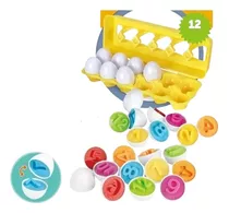 Juego Didáctico Niños Juguete Educativo Huevos De Colores Color Numeros