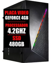 Pc Gamer Barato Amd 4.2ghz / Placa Geforce 4gb / Ssd 480gb