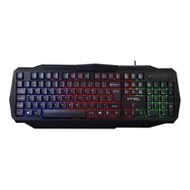 Teclado Gamer Usb Português Brasil Cor Preto Luz Rgb Qwerty