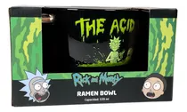 Bowl Ramen Rick And Morty Con Palillos Chinos The Acid Color Negro
