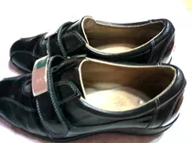 Ferraro-excelente Calidad-zapatos Cuero Y Charol Negro N° 38