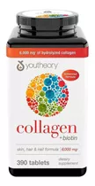 Colageno Hidrolizado Youtheory 390 Pastillas  Collagen Usa