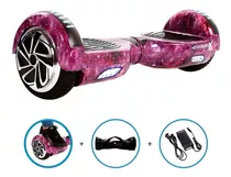 Skate Elétrico 6,5 Aurora Lilás Hoverboardx Bluetooth Bolsa