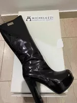 Botas Charol Micheluzzi Negras Talle 37