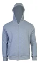 Campera Salomon Logo Fz Hoodie Hombre Mid Grey Heather