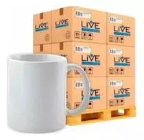 36 Canecas Brancas Porcelana Importada Sublimação 325ml Live