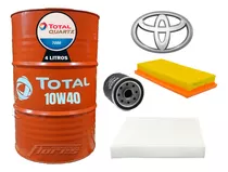 Cambio Aceite Total 10w40 4l + Kit Filtros Toyota Yaris 1.5