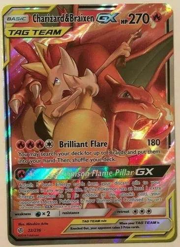 Charizard Braixen Gx Original Pokemon Tcg Cuotas sin interés