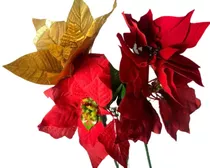 Flor  Navidad Artesanal Artificiales Arreglo Ramo Pack-3   