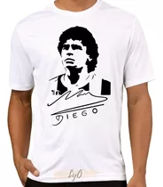 Remera Blanca - Diego Maradona 10 - Unisex Futbol Dios Moda