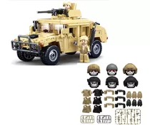 Set Militar Jeep Humvee + (6) Comandos Boe, Compatible Lego