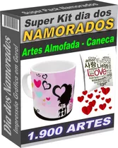 Kit 1.200 Vetor Dia Dos Namorados Caneca Almofada Chinelo