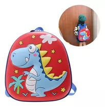 Mochila Diseño Con Relieve De Dinosaurio Rojo