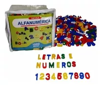 Brinquedo Educativo Sacola Alfanumérica 1000 Peças