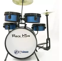 Bateria Infantil Rmv Rock Kids Com Chimbal Azul