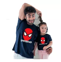 Poleras Manga Corta Padre/hijo(a) Spiderdad, Spiderdaughter