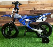 Bicicleta Tipo Moto Bici Motobike Kamikaze Rin 12 Yz Azul