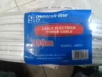 Rollo De Cable Morocho Blanco Spt  Número 10 