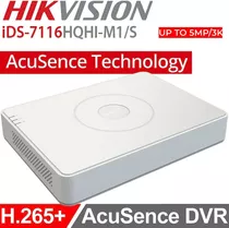 Dvr Hikvision 16-ch Analogo 1080p Up 5mp H.265 Acusense Jwk