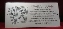 Placa Recordatoria Cementerio 25x12 Con Dibujo Naipes Cartas