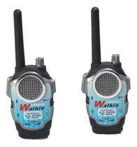 Handy Walkie Talkie De Juguete Manos Libres Par 2 Unidades Color Celeste