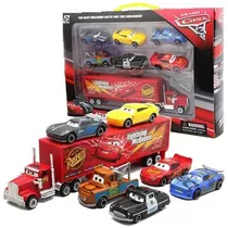 Coches De Fricción 7 Piezas Cars Rayo Mcqueen Juguete Ni [u]