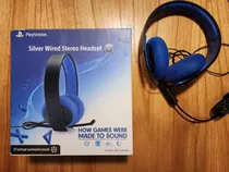 Auricular Playstation Silver Wired Stereo Headset 7.1 Usado