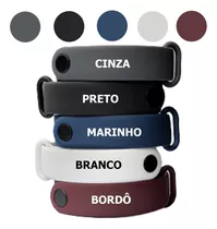 Kit De 5 Pulseiras Silicone Para Mi Band 4 Diversas Cores Cor Da Pulseira Cinza / Preto / Azul Marinho / Branco / Marsala