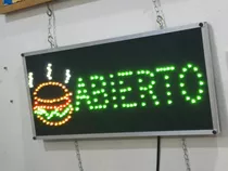 Avisos Led 48x25cm Cartel Comercial Luminoso Luces Abierto 