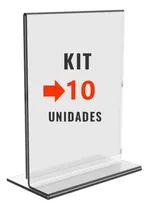 Kit 10 Displays De Mesa Em Acrilico - Tamanho 10 X 15 A6