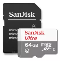 Cartão De Memória Sandisk Ultra 64gb Micro Sdxc Uhs-i Card