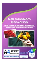 Papel Fotográfico Adesivo Premium A4 Glossy 80g 500 Folhas